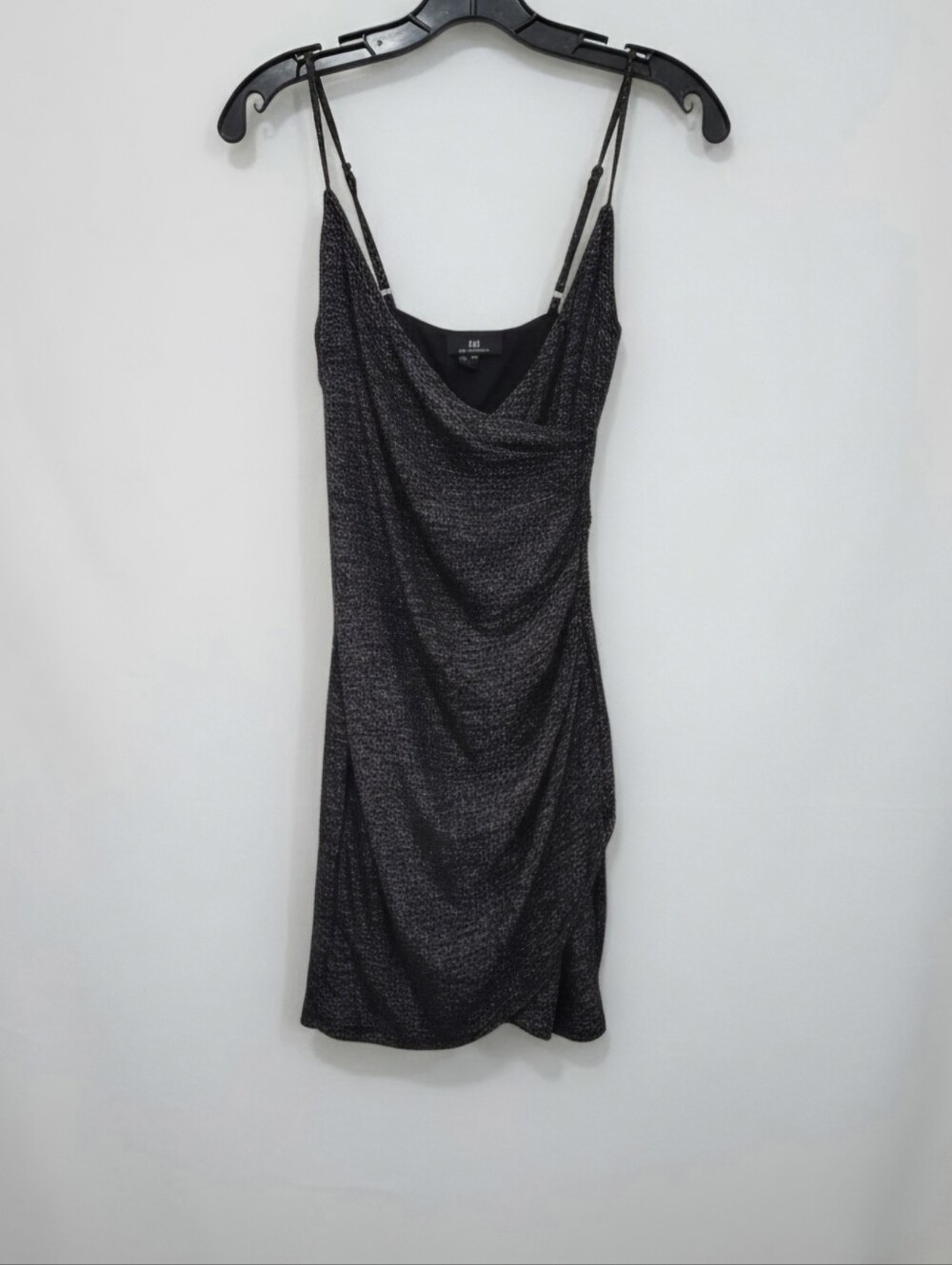 I.N. San Francisco Metallic Glitter Ruched Bodycon Mini Dress XS
